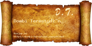 Dombi Terestyén névjegykártya
